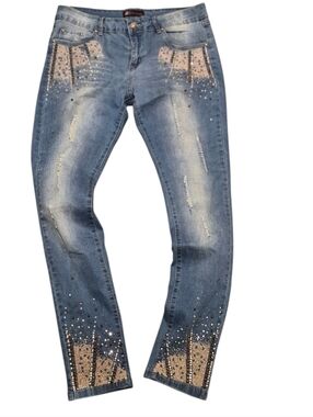 Women’s Embellished Blue Denim Jeans